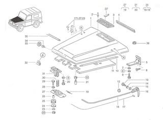 ΚΑΠΟ ΕΜΠΡΟΣ MERCEDES 240 - 290 ,  GD - GDT