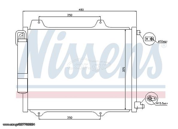 ΨΥΓΕΙΟ A/C ΚΑΙΝΟΥΡΙΟ SUZUKI IGNIS 2003- (440X345X16) AVA SZ5088 FRIGAIR 0824.3011 NISSENS 94754 NRF 35907 9531186G00 95311-86G00