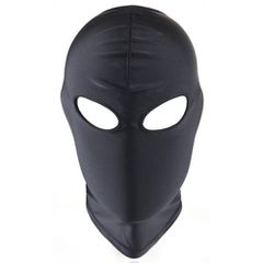 Naughty Toys Black Three Holes Bondage Hood LARGE
