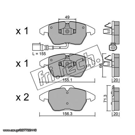 FRITECH Σετ τακάκια για AUDI - SEAT - SKODA - VW