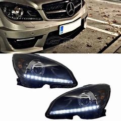 ΦΑΝΑΡΙΑ ΕΜΠΡΟΣ Headlights MERCEDES Benz C-Class W204 (2007-2010) Facelift LED Xenon Look