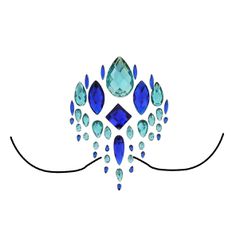 Assorted Blue Crystal Boob Gems/ Jewels - Style A
