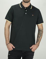 Jack & Jones Ανδρική Βαμβακερή Μπλούζα Polo "BLUWIN" Μαύρο Slim Fit (12169064) (100% Βαμβάκι)