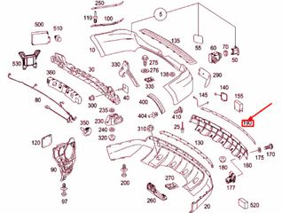 MERCEDES-BENZ ΑΚΡΟ/ΕΠΕΝΔΥΣΗ ΠΡΟΦΥΛΑΚΤΗΡΑ ΠΙΣΩ ΓΙΑ W211 A2118850121 9189-thumb-1