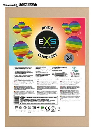 Exs Pride Rainbow Condoms - 24 pack