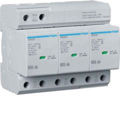 ΑΠΑΓΩΓΟΣ ΥΠΕΡΤΑΣΗΣ T1+T2 3P 25kA/P 1,5kV TNC + ΒΟΗΘ. ΕΠ. ΑΝΤΙΚΕΡΑΥΝΙΚΟ HAGER