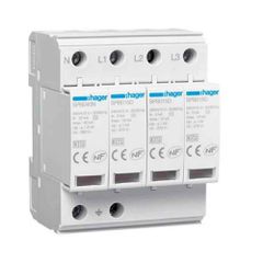 ΑΠΑΓΩΓΟΣ ΥΠΕΡΤΑΣΗΣ T2 4P 15kA 1kV TT-TNS ΑΝΤΙΚΕΡΑΥΝΙΚΟ HAGER