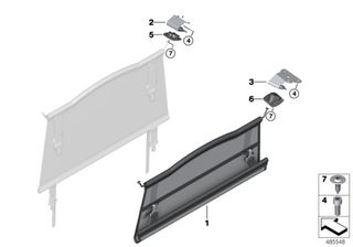 BMW X3 G01 ΔΙΧΤΑΚΙ ΚΑΙΝΟΥΡΓΙΟ Original Net Luggage Storage Black 51477446327 Partition Panel