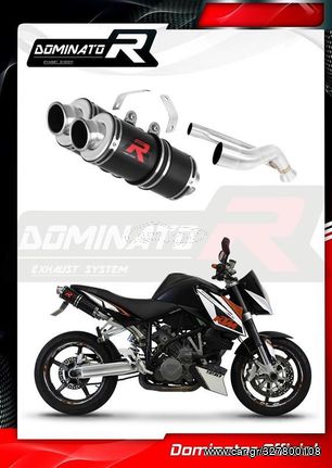 Dominator Εξατμίσεις Διπλά Τελικά GP1 Black S.Steel KTM 990 SuperDuke 2005 - 2013 Με Σιγαστήρες 