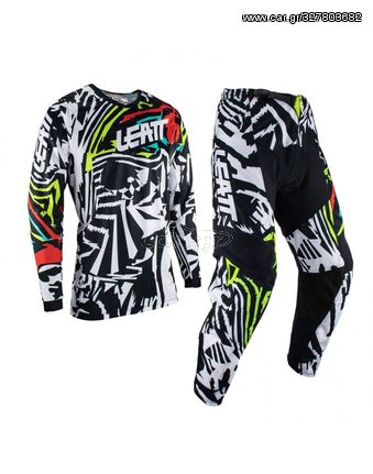 Leatt Ride Kit Moto 3.5 ΜΧ Σετ Zebra