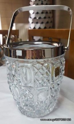 Vintage Κρυσταλλινη Παγοθηκη Oberglas Austria