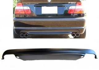 Diffuser πίσω προφυλακτήρα για BMW E46 sedan (1998-2005) - M pack - διπλό