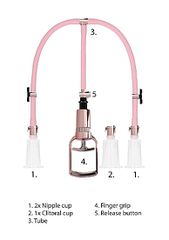 Clitoral & Nipple Pump Set Large - Rose Gold-thumb-10
