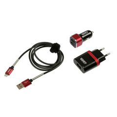 Κωδ.227172 ΦΟΡΤΙΣΤΗΣ ΑΝΑΠΤΗΡΑ ΓΙΑ APPLE 12/24V 1USB 2500mA -ΠΡΙΖΑ 1000mA 100/230V FAST CHARGE (ΚΟΚΚΙΝΟ) τηλ.215-215-8211