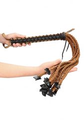 Handmade Braided 22 Tails with 12 Handle  - Italian Leather
