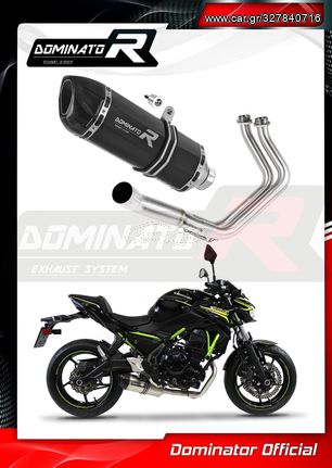 Dominator Ολόσωμη Εξάτμιση HP1 Blacl S.Steel/Carbon End Kawasaki Z 650 2017 - 2023 Με Σιγαστήρα