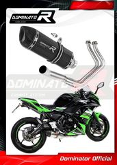  Dominator Ολόσωμη Εξάτμιση HP1 4-2-1 Black S.Steel/Carbon End Kawasaki Ninja 650 2017 - 2023 Με Σιγαστήρα