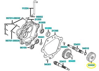 Γρανάζι Διαφορικού 54 Δόντια Kymco X-citing.300i R 2008 - 2008 23432-LDB2-E00