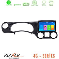 Bizzar 4C Series Jeep Wrangler 2011-2014 4Core Android12 2+16GB Navigation Multimedia Tablet 9″