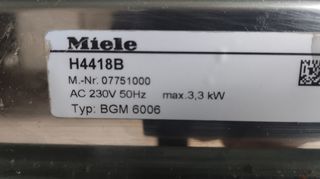 Miele εντιχοιζομενος φουρνος άνω πάγκου 