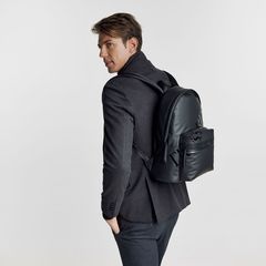 Trussardi Ανδρική Τσάντα Manna Backpack σε Μαύρο Χρώμα TRSB00351_K717