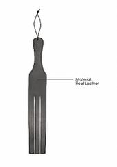 Three Finger Paddle Tawse - Black-thumb-4