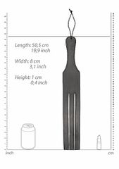 Three Finger Paddle Tawse - Black-thumb-1