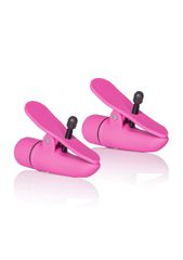 Vibrating Nipple Play Nipplettes Pink - Calexotics-thumb-4