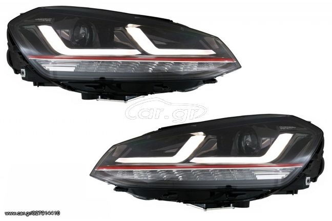  LED Headlights  κατάλληλο για VW Golf 7 VII (2012-2017) Red GTI 