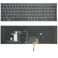 Πληκτρολόγιο Laptop Keyboard for HP ZBOOK 9Z.NHPBC.11D NSK-X11BC PK132UQ1A01 OEM(Κωδ.40853USBL)