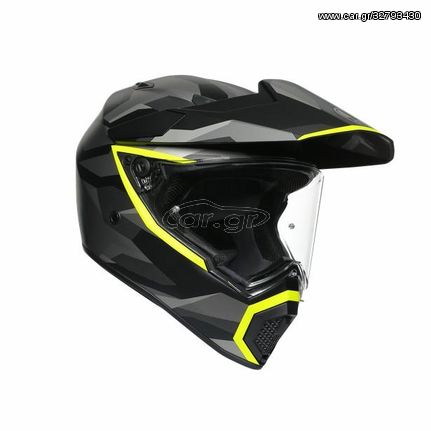 ΚΡΑΝΟΣ DUAL AX-9 MULTI SIBERIA MATT BLACK/YELLOW FLUO MPLK| AGV