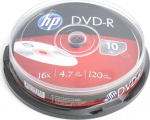 HP DVD-R 4.7GB/120 Min (Music) 10pcs