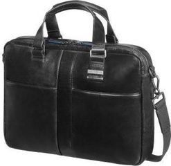 Τσάντα Ωμου Samsonite Laptop Bag Leather West Harbor 14.1 Black