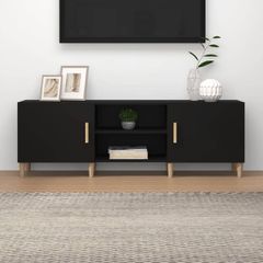 vidaXL Έπιπλο Τηλεόρασης Μαύρο 150 x 30 x 50 εκ. Επεξεργασμένο Ξύλο