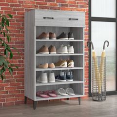 Παπουτσοθήκη Γκρι Sonoma 60x35x105 εκ. από Επεξεργασμένο Ξύλο 817559