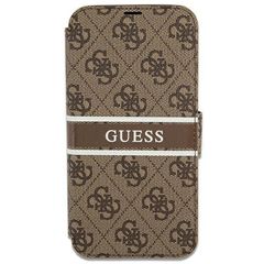 Θήκη κινητού Guess iPhone 13 mini 5.4 "brown / brown book 4G Stripe