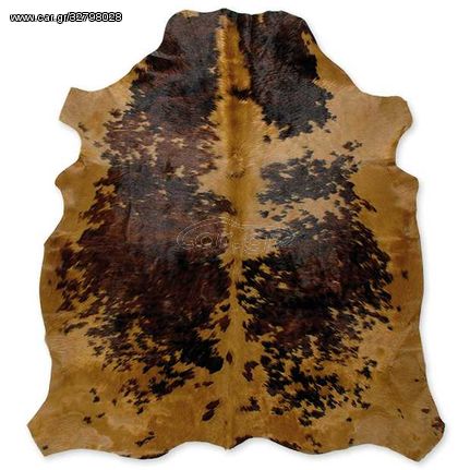 Δέρμα Αγελάδας Dyed Brown spots - 200x220