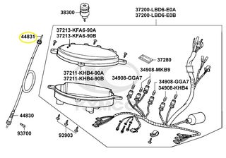 Σύρμα Ντίζας Κοντέρ Kymco Vitality.50 2004 - 2009 44831-KKD6-E00