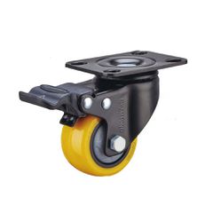 ΡΟΔΑ ΠΕΡΙΣΤΡΕΦΟΜΕΝΗ ΚΙΤΡΙΝΗ ΜΕ ΦΡΕΝΟ 050mm 045kg/ΡΟΔΑ PU ΒΑΡΕΩΣ ΤΥΠΟΥ