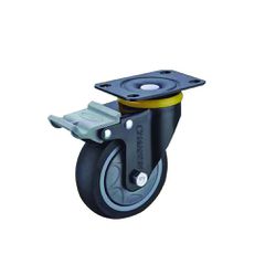 ΡΟΔΑ ΠΕΡΙΣΤΡΕΦΟΜΕΝΗ ΜΑΥΡΗ TPR ΜΕ ΦΡΕΝΟ Φ100mm 120kg/ΡΟΔΑ ΒΙΟΜΗΧΑΝΙΚΗ