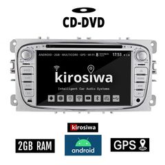 KIROSIWA FORD S-MAX (2006 - 2014) 2GB Android CD DVD οθόνη αυτοκίνητου με GPS WI-FI DSP (ηχοσύστημα αφής 7" ιντσών OEM Youtube Playstore MP3 USB Radio Bluetooth 4x60W Mirrorlink εργοστασιακού τύπ