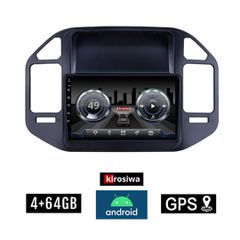 KIROSIWA 4+64GB MITSUBISHI PAJERO (1999-2006) Android οθόνη αυτοκίνητου 4GB με GPS WI-FI (ηχοσύστημα αφής 9" ιντσών OEM Youtube Playstore MP3 USB Radio Bluetooth Mirrorlink DSP 4x60W Apple Carplay And