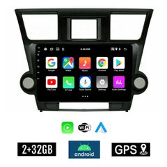 KIROSIWA 2+32GB TOYOTA HIGHLANDER 2008-2015 Android οθόνη αυτοκίνητου 2GB με GPS WI-FI (ηχοσύστημα αφής 10" ιντσών OEM Youtube Playstore MP3 USB Radio Bluetooth Mirrorlink εργοστασιακή, 4x60W) DX-1113
