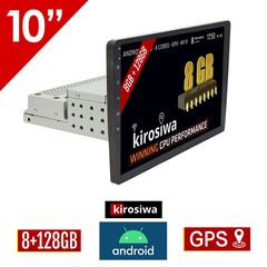 8GB 1-DIN KIROSIWA Android οθόνη αυτοκινήτου αφής 10" ιντσών με GPS (Youtube DSP WI-FI 8+128GB Bluetooth Playstore USB 1DIN MP3 MP5 Mirrorlink Universal 4x60W πλοήγηση ηχοσύστημα) KLS-78199