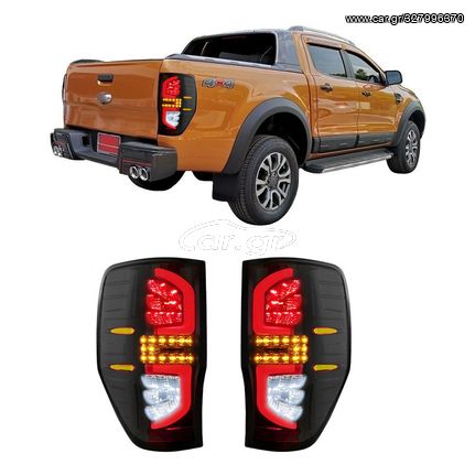 Ford Ranger (T6) 2012-2016 Πίσω Φανάρια Smoked Led [Yellow]