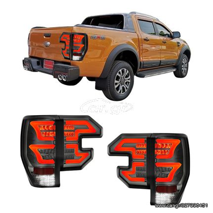 Ford Ranger (T7/T8) 2016+ Πίσω Φανάρια Smoked Led [Alien]