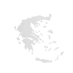 Αυτοκόλλητο Αυτοκινήτου "Χάρτης Ελλάδας'' Μικρός 11cm x 9cm Άσπρο 1 Τεμάχιο