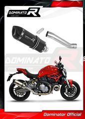 Dominator Εξάτμιση Τελικό Hp1 Black S.Steel/Carbon End Ducati Monster 821 2018 - 2021 Με Σιγαστήρα