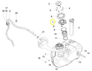 Βάση Τάπας Βενζίνας Piaggio Beverly 350 4T 4V ie E3 2013-2014 Sport Touring 959465