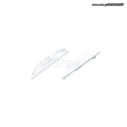 SET OF WHITE PLASTIC END CAPS FOR P21N, 1PC WITH HOLE & 1PC WITHOUT HOLE ACA EP21N